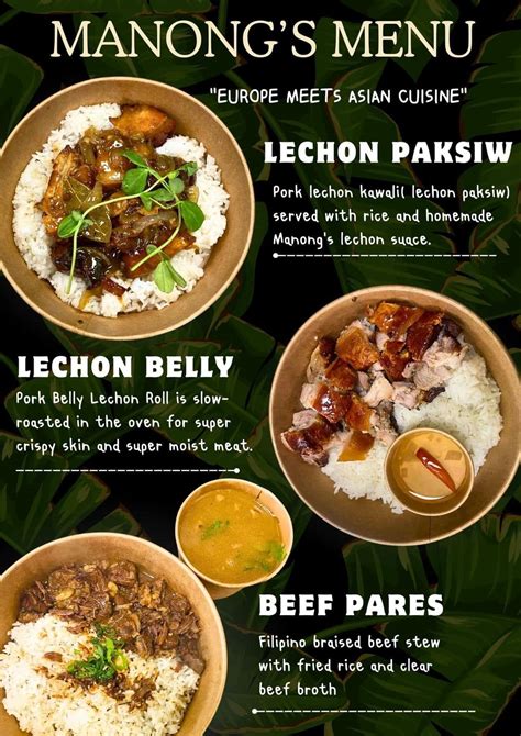manongs belfast|Manong's Filipino Food Menu. Some food are available daily.